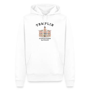 Templin Historisches Rathaus, Uckermark - Männer Premium Bio Hoodie - Weiß - Vorne - Nico (187cm)