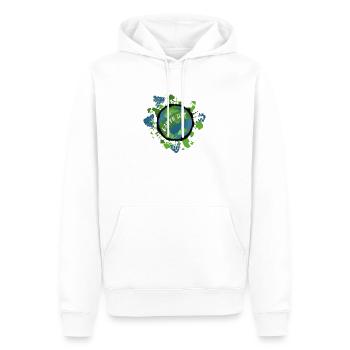 Earth Day - Planet Earth Climate Protection Environment - Men’s Premium Organic Hoodie - white - Front - Nico (187cm)