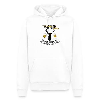 Bräutigam JGA Hirsch Dialekt Saufen Humor - Männer Premium Bio Hoodie - Weiß - Vorne - Nico (187cm)
