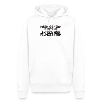 Filmabend Filme Movies Statement Streaming Serien - Männer Premium Bio Hoodie - Weiß - Vorne - Nico (187cm)
