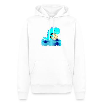 KINDER WASSERBALL DINOSAURIER SCHWIMMBAD - Männer Premium Bio Hoodie - Weiß - Vorne - Nico (187cm)