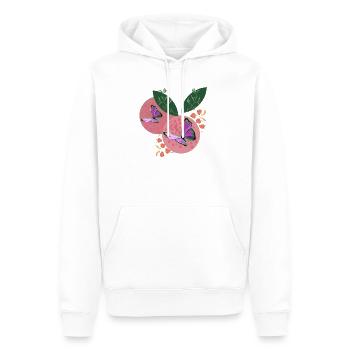 BUTTERFLY DREAMS - Sweat à capuche Premium bio Homme - blanc - Devant - Nico (187cm)