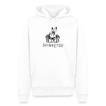spinnetou wortspiel spinne lustig winnetou - Männer Premium Bio Hoodie - Weiß - Vorne - Nico (187cm)