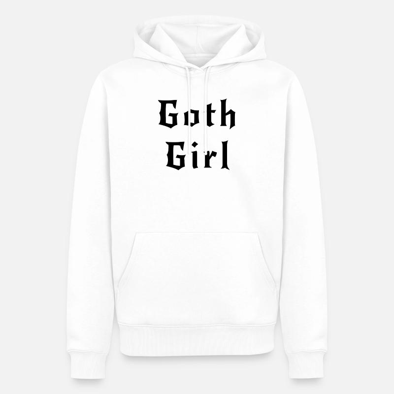 Gothic Mädchen schwarz - Männer Premium Bio Hoodie - Weiß