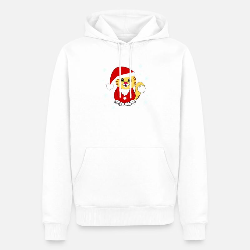 Gueule de bois de Noël - Sweat à capuche Premium bio Homme - blanc