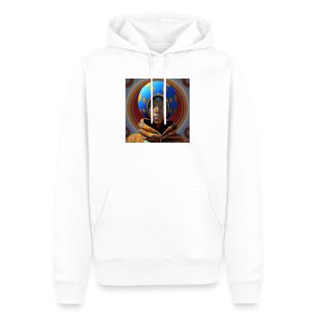 Porträt Frau 02 - Männer Premium Bio Hoodie - Weiß - Vorne - Nico (187cm)