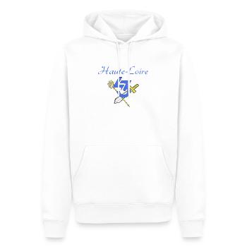Haute-Loire - Männer Premium Bio Hoodie - Weiß - Vorne - Nico (187cm)