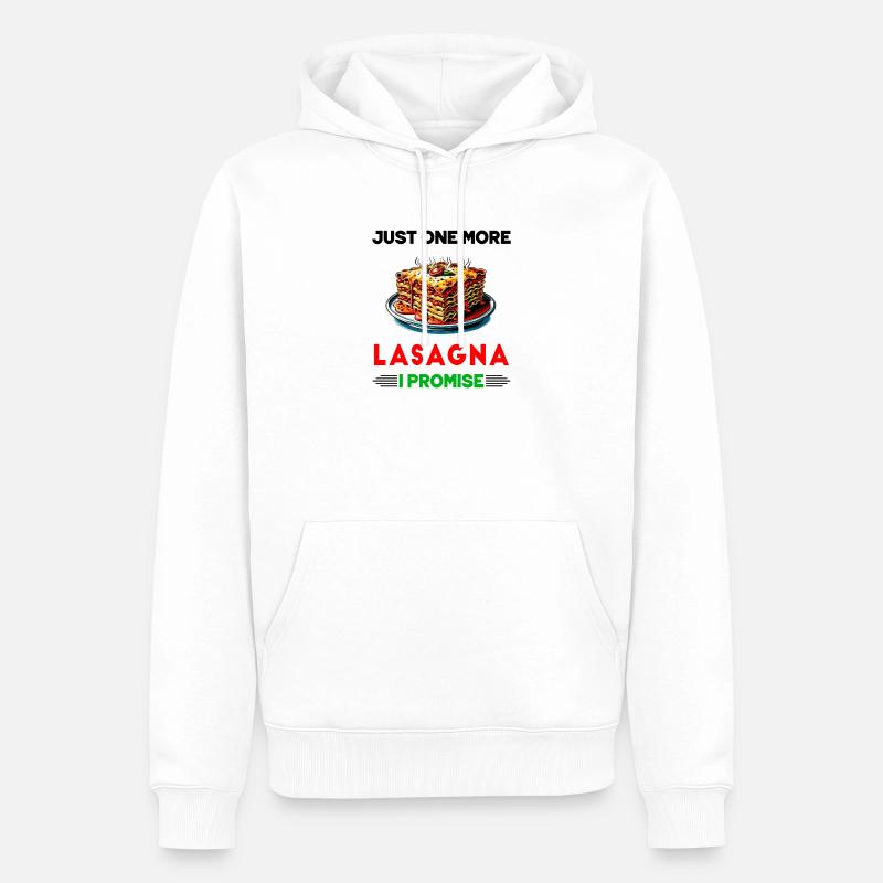 Nur noch eine Lasagne, versprochen - Männer Premium Bio Hoodie - Weiß
