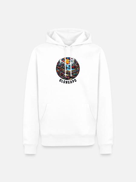 Olongapo Stadt Philippinen Stadt Skyline - Männer Premium Bio Hoodie - Weiß