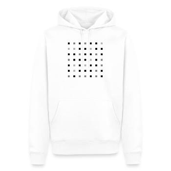 Grille carrée - Sweat à capuche Premium bio Homme - blanc - Devant - Nico (187cm)