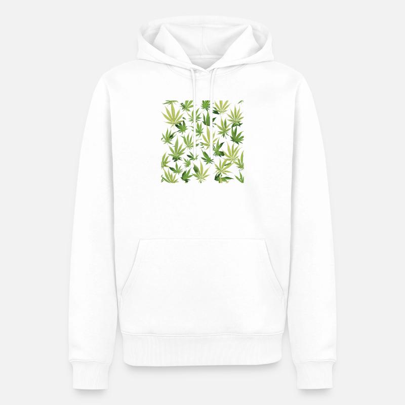 Cannabis 2 - Sweat à capuche Premium bio Homme - blanc