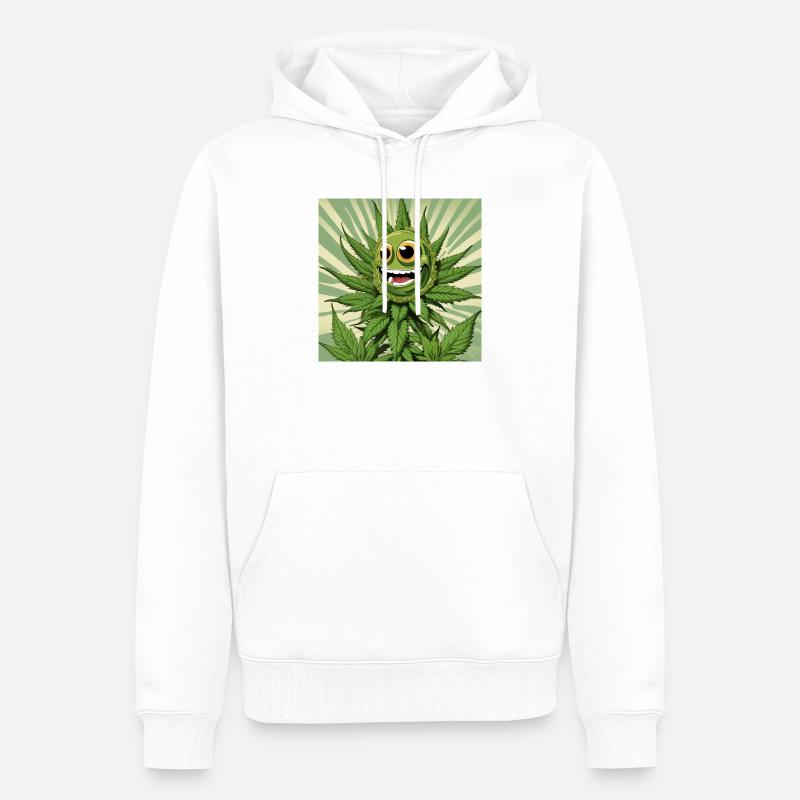 Cannabis 3 - Sweat à capuche Premium bio Homme - blanc