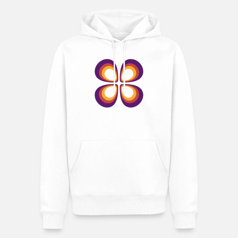 Orbitale positive 2 - Sweat à capuche Premium bio Homme - blanc