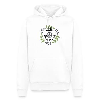 zeit für fair änderung umweltschutz statement - Männer Premium Bio Hoodie - Weiß - Vorne - Nico (187cm)