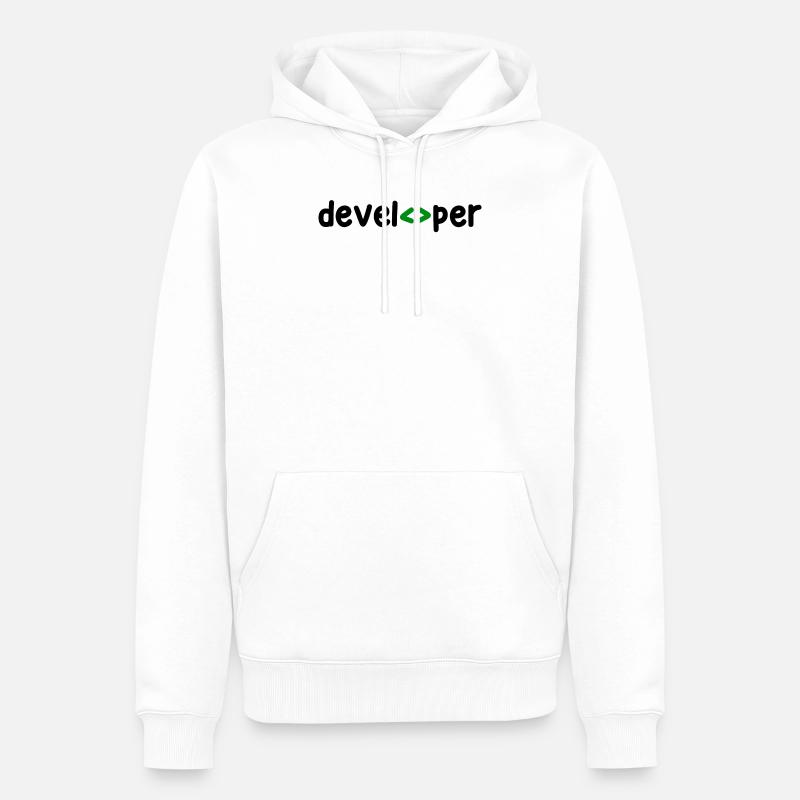 Developer Spruch Coden Softwareentwickler Nerd - Men’s Premium Organic Hoodie - white
