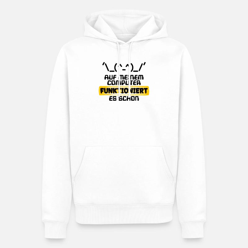 Erklæring om udviklererklæring Kode Scripting Programmør - Herre Premium økologisk hoodie - hvid