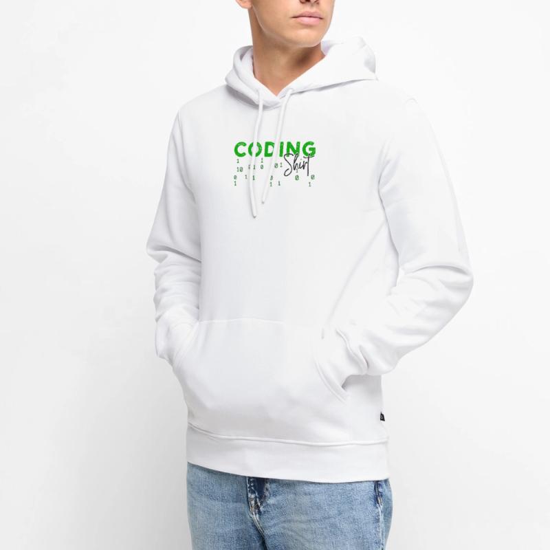 Coden Developer Programmierer Webentwickler Spruch Männer Premium Bio Hoodie