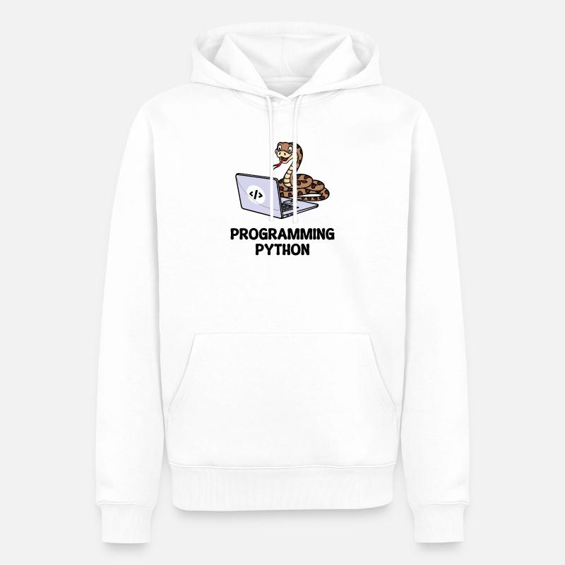Developer Lustige Sprüche Programmierer Computer - Männer Premium Bio Hoodie - Weiß