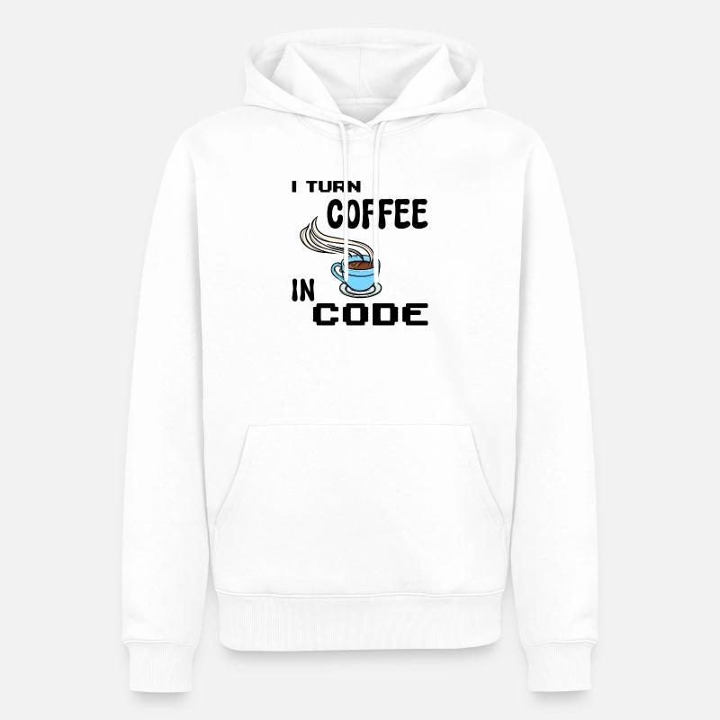 Programmeur de code Scripting Statement Développeur - Sweat à capuche Premium bio Homme - blanc