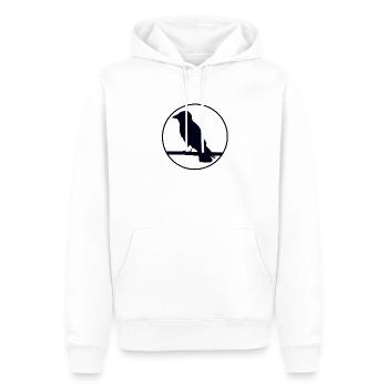 Corbeau sur une branche - Sweat à capuche Premium bio Homme - blanc - Devant - Nico (187cm)