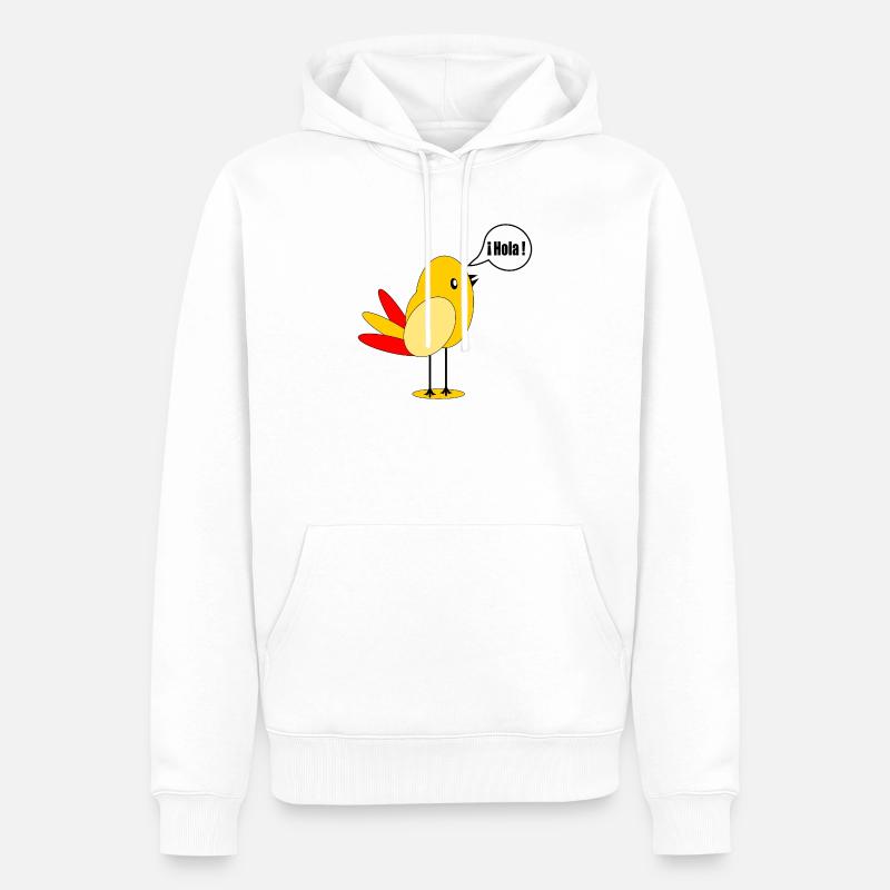 SPANIEN LÄNDERFAHNE SPANISCH VOGEL - Männer Premium Bio Hoodie - Weiß