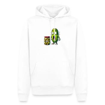 Lustiges Gurken Design - Männer Premium Bio Hoodie - Weiß - Vorne - Nico (187cm)