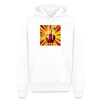Kirsche 2 - Männer Premium Bio Hoodie - Weiß - Vorne - Nico (187cm)