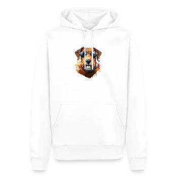 Airedale Terrier avec lunettes de soleil - Sweat à capuche Premium bio Homme - blanc - Devant - Nico (187cm)