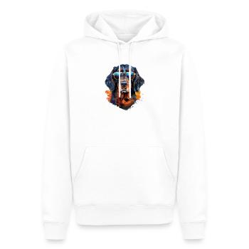 Gordon Setter avec lunettes de soleil - Sweat à capuche Premium bio Homme - blanc - Devant - Nico (187cm)