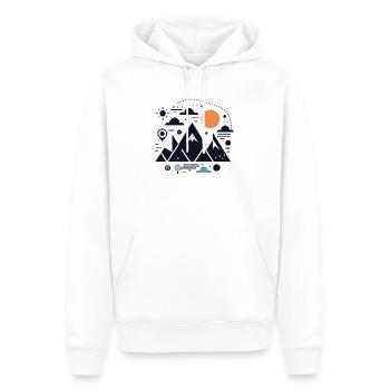 Gebirge - Männer Premium Bio Hoodie - Weiß - Vorne - Nico (187cm)