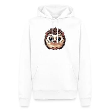 Igel - Männer Premium Bio Hoodie - Weiß - Vorne - Nico (187cm)