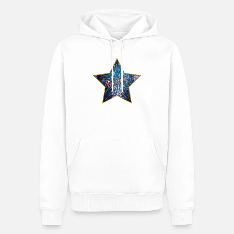 Joyeux Noël Version 3 - Sweat à capuche Premium bio Homme - blanc