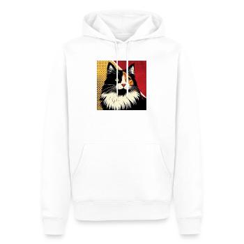 Catégorie 1 2 - Sweat à capuche Premium bio Homme - blanc - Devant - Nico (187cm)
