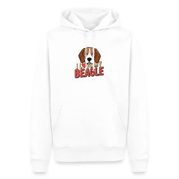 I love my Beagle - Hunde-Fan Hundeliebhaber Hund - Männer Premium Bio Hoodie - Weiß - Vorne - Nico (187cm)