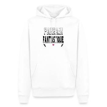 Parrain Fantastique - Sweat à capuche Premium bio Homme - blanc - Devant - Nico (187cm)