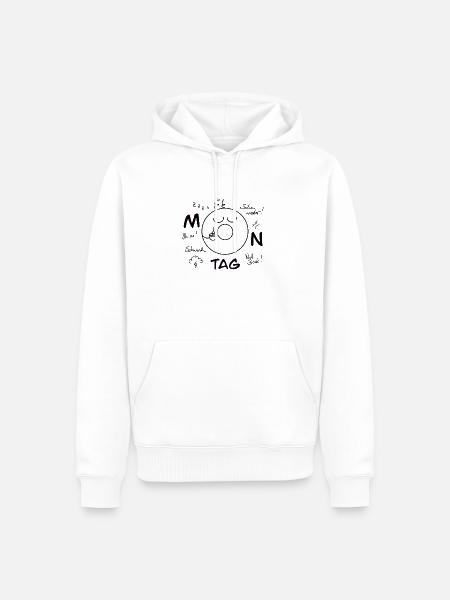 Monday Blues - Men’s Premium Organic Hoodie - white