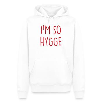I'M SO HYGGE - Männer Premium Bio Hoodie - Weiß - Vorne - Nico (187cm)