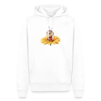 Coccinelle mignonne sur une fleur - Sweat à capuche Premium bio Homme - blanc - Devant - Nico (187cm)