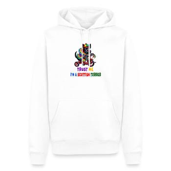 Clown Terrier auf Dreirad - Männer Premium Bio Hoodie - Weiß - Vorne - Nico (187cm)