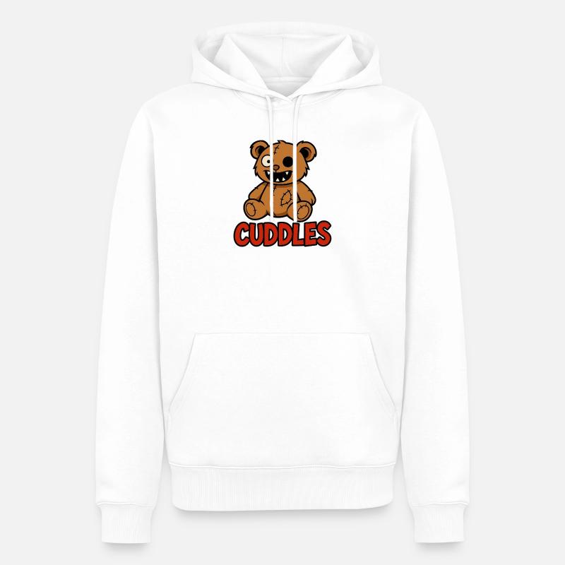 Cuddle Bear - Männer Premium Bio Hoodie - Weiß