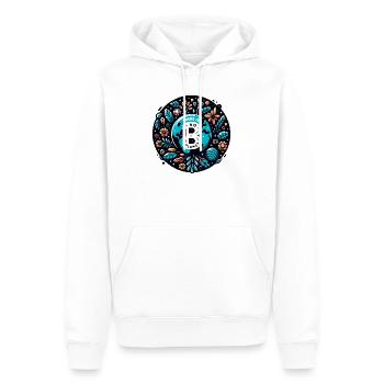 There Is No Planet B – Minimalist Earth - Men’s Premium Organic Hoodie - white - Front - Nico (187cm)