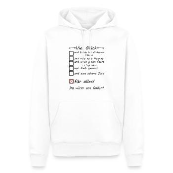 nach Spanien Auswandern für Auswanderer Abschied - Männer Premium Bio Hoodie - Weiß - Vorne - Nico (187cm)