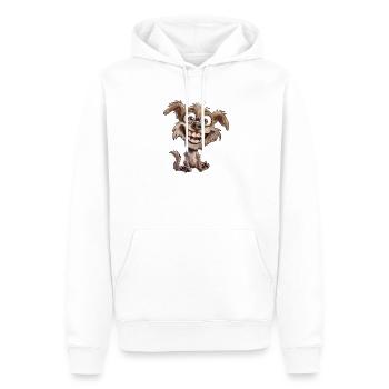 Un chien de dessin animé riant - Sweat à capuche Premium bio Homme - blanc - Devant - Nico (187cm)
