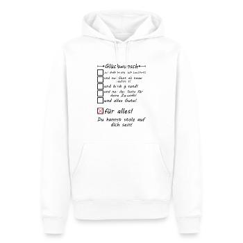 Beförderung zum Leutnant Glückwunsch - Männer Premium Bio Hoodie - Weiß - Vorne - Nico (187cm)