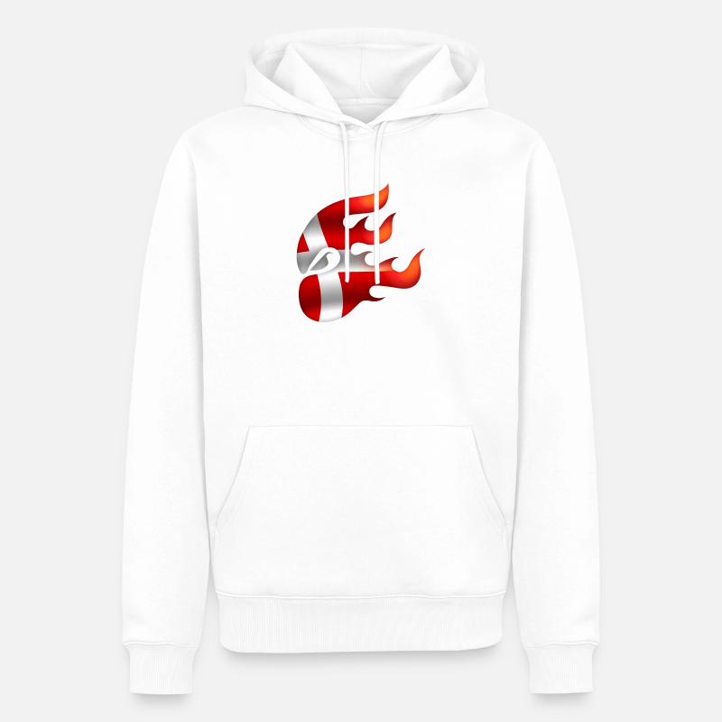 Drapeau du Danemark - Danemark - Ninja - Sweat à capuche Premium bio Homme - blanc