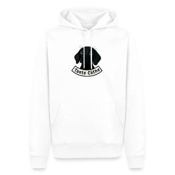 Schweißhund Tante Cäthe - Männer Premium Bio Hoodie - Weiß - Vorne - Nico (187cm)