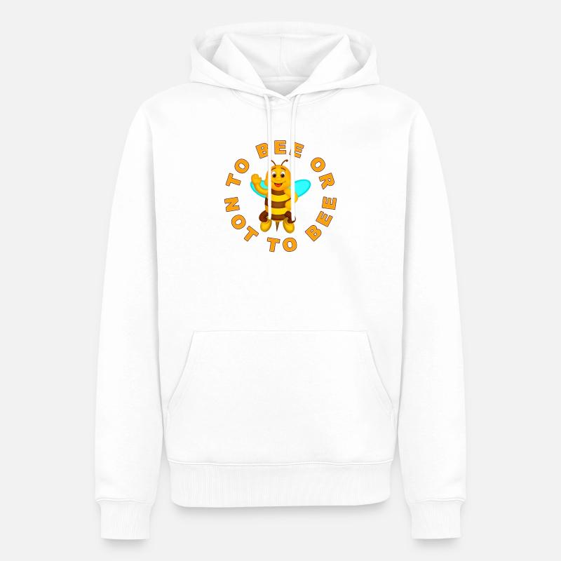 Biene oder nicht Biene - Männer Premium Bio Hoodie - Weiß