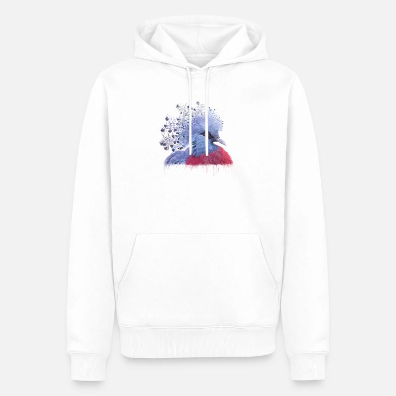 Krontaube - Männer Premium Bio Hoodie - Weiß