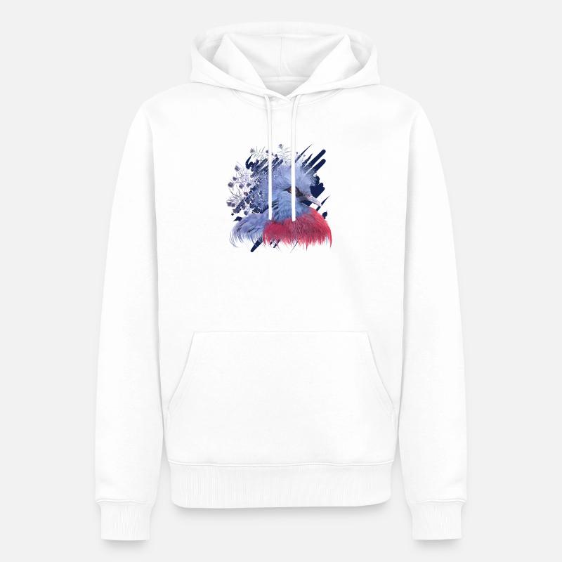 Krontaube - Männer Premium Bio Hoodie - Weiß