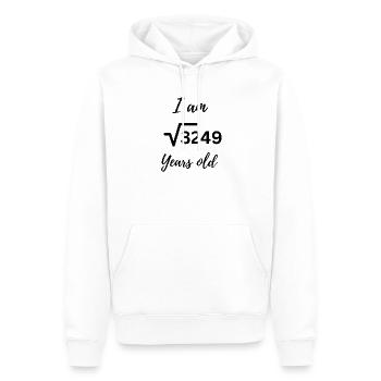 √3249 – 57 and smarter than ever - Men’s Premium Organic Hoodie - white - Front - Nico (187cm)